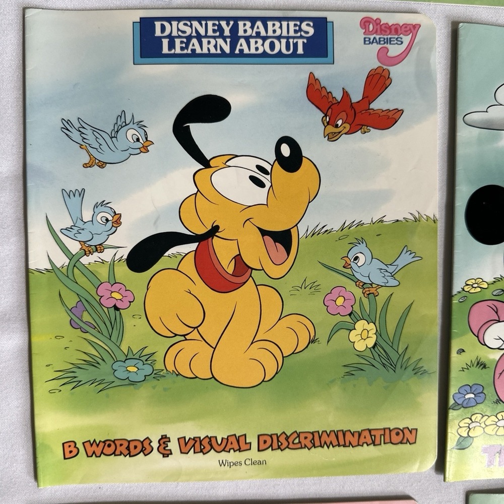 Vintage Disney Babies Learn About Soft Cover Wipe Clean Book Lot of 15 1987-1990 - Picture 5 of 16